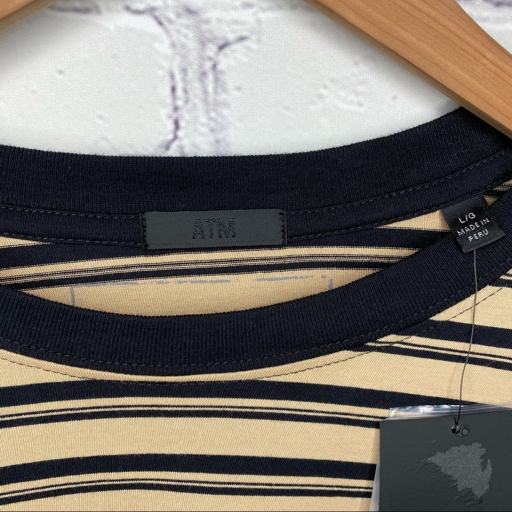 ATM Stripe Pima Cotton Long Sleeve Boy Tee - Picture 10 of 10